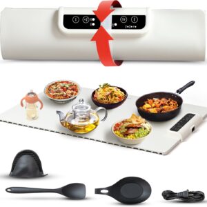 Electric Food Warming Mat – Portable Silicone Tray